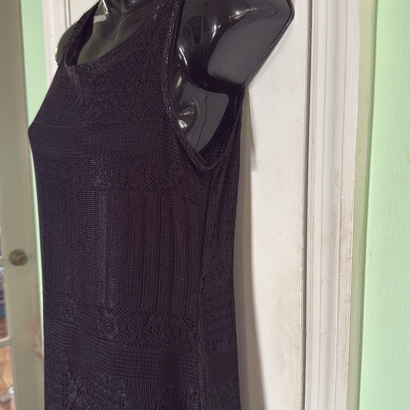 Metamorphosis Vintage 90s Black Crochet Maxi Dress Size Medium Goth Grunge - Picture 9 of 10